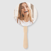 Éventail Visage photo amusant sur une poignée de Fête des m (Dos)