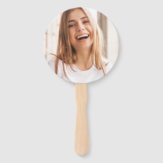 Éventail Visage photo amusant sur une poignée de Fête des m (Dos)