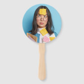 Éventail Visages personnalisés du ventilateur d'anniversair (Devant)