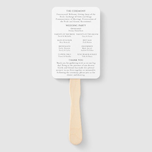 Éventail Viva Magenta Programme de mariage moderne Ensemble (Dos)