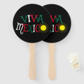 Éventail Viva Mexico (Devant et derrière)