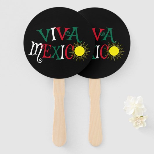 Éventail Viva Mexico (Devant et derrière)