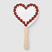 Éventail Vivid Ruby Heart Gemstone Design (Devant)