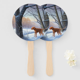 Éventail Vizla Laissez tomber la neige de Noël