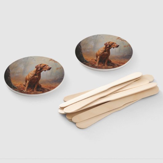 Éventail Vizsla à l'automne Feuilles automne Inspire (Non-assemblé)