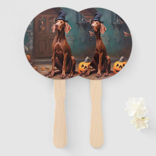 Éventail Vizsla Potirons Halloween Effrayant