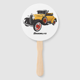 Éventail Voiture jaune classique 1931