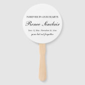 Éventail Vos funérailles simples personnalisées (Devant)