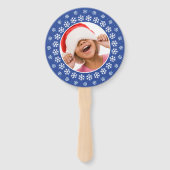 Éventail VOS PHOTOS ET TEXTE Snowflakes Cadre ventilateur (Devant)