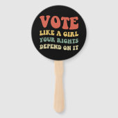 Éventail Votez Comme Une Fille Vos Droits En Dépendent IV (Dos)