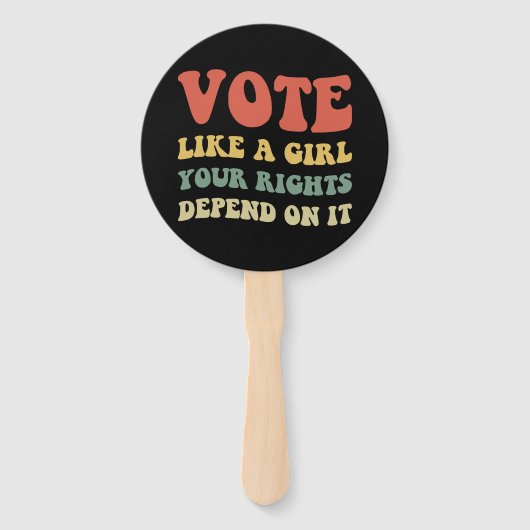 Éventail Votez Comme Une Fille Vos Droits En Dépendent IV (Dos)