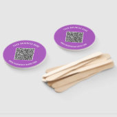 Éventail Votre code QR et ventilateur à main à texte person (Non-assemblé)