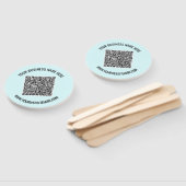 Éventail Votre code QR et votre ventilateur à main personna (Non-assemblé)