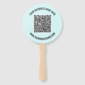 Éventail Votre code QR et votre ventilateur à main personna (Devant)