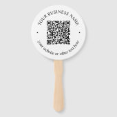Éventail Votre code QR téléchargé plus texte circulaire mod (Dos)