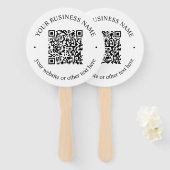 Éventail Votre code QR téléchargé plus texte circulaire mod (Devant et derrière)