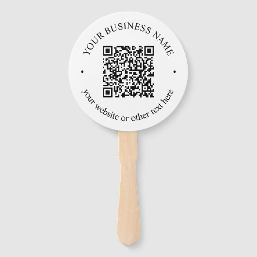 Éventail Votre code QR téléchargé plus texte circulaire mod (Devant)