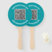 Éventail Votre code QR Texte Promotionnel Modèle de ventila (Devant et derrière)