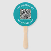 Éventail Votre code QR Texte Promotionnel Modèle de ventila (Devant)