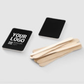 Éventail Votre logo avec QR code et texte modifiables (Non-assemblé)