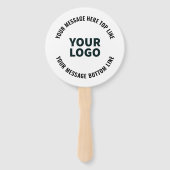 Éventail Votre logo ou image | Texte éditable gras (Dos)