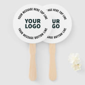 Éventail Votre logo ou image | Texte modifié en gras (Devant et derrière)