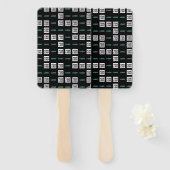 Éventail Votre logo ou image | Zig Zag Motif avec deux imag (Devant et derrière)