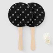 Éventail Votre logo ou toute image | Bandes diagonales (Devant et derrière)