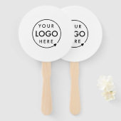 Éventail Votre logo | Promotionnels Entreprise moderne (Devant et derrière)