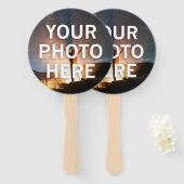 Éventail Votre photo ici (Devant et derrière)