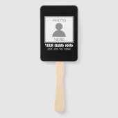 Éventail Votre photo ici Nom et âge (Devant)