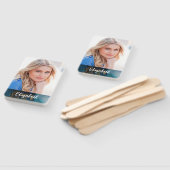 Éventail Votre propre photo Elegant Monogramme Graduation (Non-assemblé)