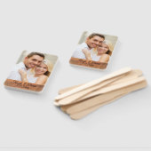 Éventail Votre propre photo Rustic Engagé Monogramme Mariag (Non-assemblé)