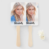 Éventail Votre Propre Ventilateur De Diplôme De Monogramme  (Devant et derrière)