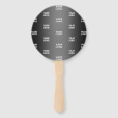Éventail Votre simple logo répétitif | Gradient noir et gri (Dos)