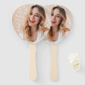 Éventail Votre visage pour un anniversaire personnalisé (Devant et derrière)