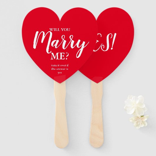 Éventail voulez-vous m'épouser ? (Devant et derrière)