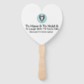 Éventail Vows Mariage au miel amusant (Dos)