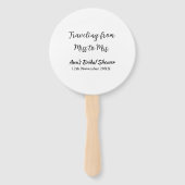 Éventail Voyager douche nuptiale ajouter nom date de manque (Dos)