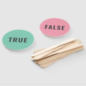 Éventail Vrai faux jeu | Rose vert Pastel moderne (Non-assemblé)