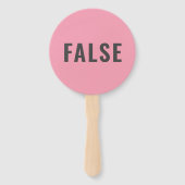 Éventail Vrai faux jeu | Rose vert Pastel moderne (Dos)