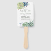 Éventail Watercolor Desert Cactus Programme de Mariage Succ (Devant)