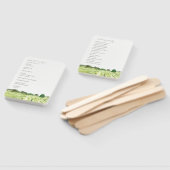 Éventail Watercolor Green Winery Programme de mariage vitic (Non-assemblé)