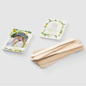 Éventail Watercolor Lemon Wedding Ceremony Program Fan (Non-assemblé)