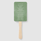 Éventail Watercolor Programme de mariage géométrique en cri (Dos)