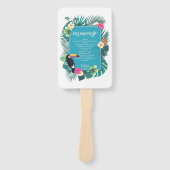 Éventail Watercolor Tropical Mariage Ceremony Turquoise ID5 (Devant)
