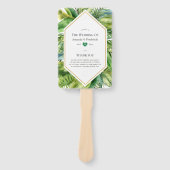 Éventail Watercolor Tropical Summer Beach Wedding Program (Devant)