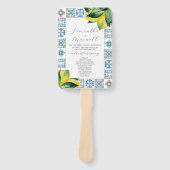 Éventail Watercolor Wedding Programmes Amalfi Tile (Devant)