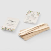 Éventail Watercolor Wild Flower Mariage programme de cérémo (Non-assemblé)