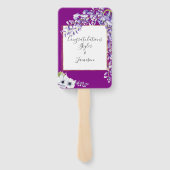 Éventail Watercolor Wisteria Wedding Programme (Dos)